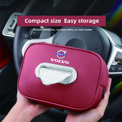 Car Tissue Box Sun Visor Paper Towel Storage Organizer Holder For ES90 EC40 EX40 EM90 XC90 V90 V60 XC60 V40 S80 S60 S90 C4
