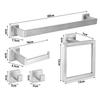 1/5Pcs Stainless Steel Bathroom Hardware Towel Bars Racks Rust Proof Wall Mount For Modern Bathroom Renovation Home Use