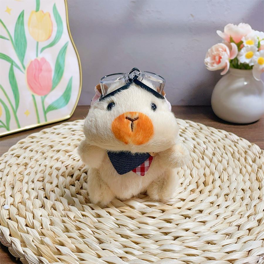 Dutch Pig Plush Keychain With Swim Goggles Soft Toy For Kids And Teens