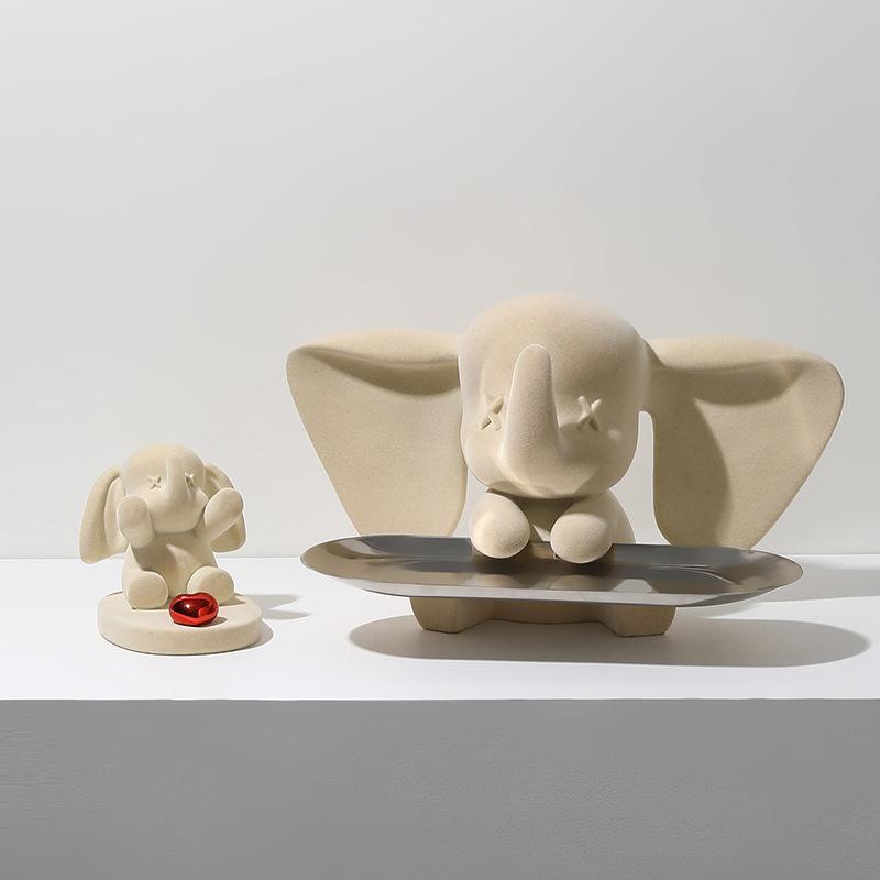 Creative Light Luxury Dumbo Mobile Phone Holder Desktop Ornaments Decoration Office Goodies Cute High-value Gifts