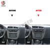 sdbn7 Car Instrument AC CD Panel Carbon Fiber Sticker For SEAT Leon 2005 2006 2007 2008 2009 2010 2011 2012 Interior Accessories