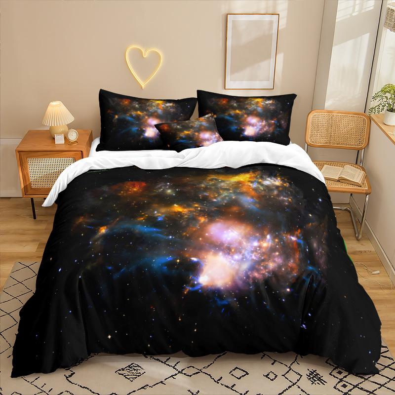 Star Series 3D Digital Printing Three-Piece Bedding Kit Sheet Quilt Cover