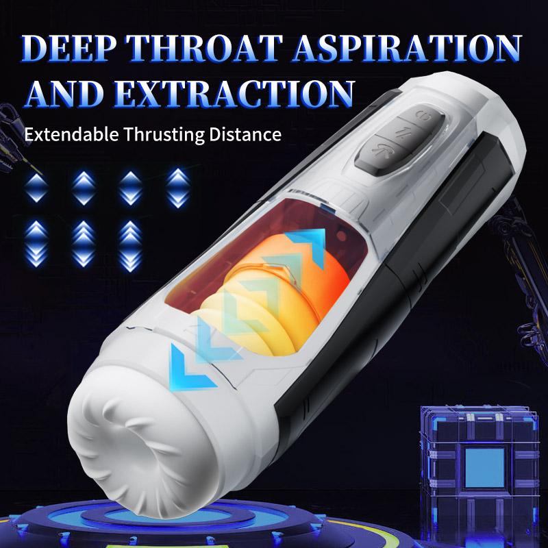 Male Telescopic Heated Sucking Masturbation Cup Pocket Pussy Blowjob Sex Machines Toy Adult Goods For Men Vagina Masturbator 18