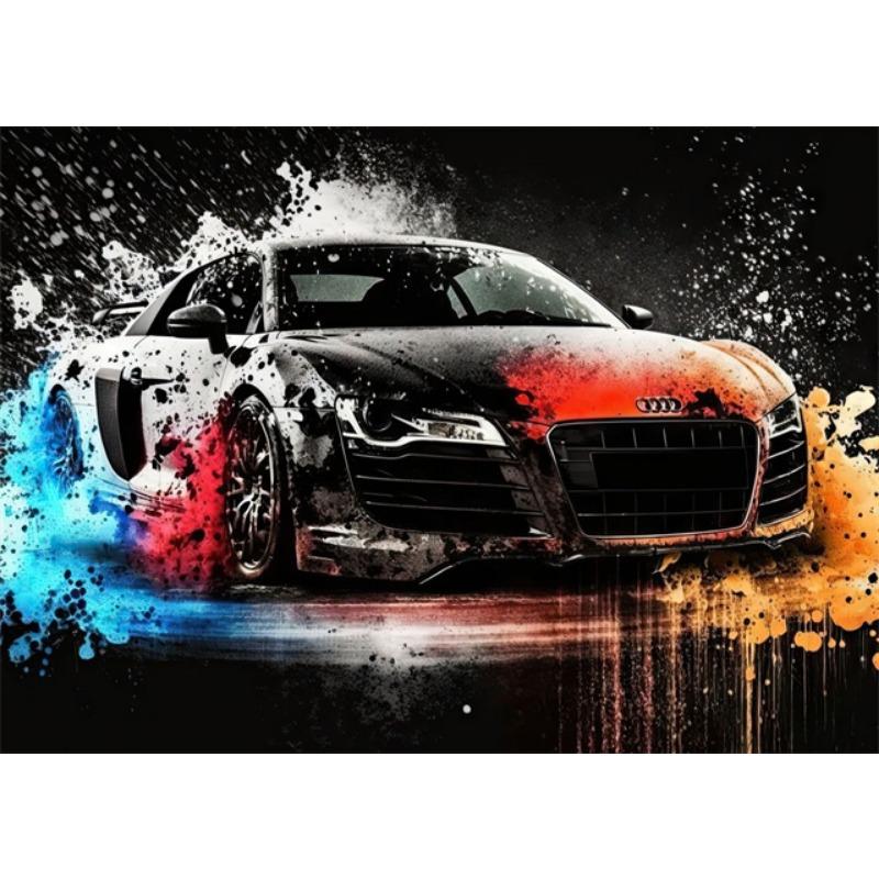 Abstract Colorful Art Vehicles Canvas Painting Cool Car Graffiti Posters and Prints Wall Art Pictures for Living Room Home Decor