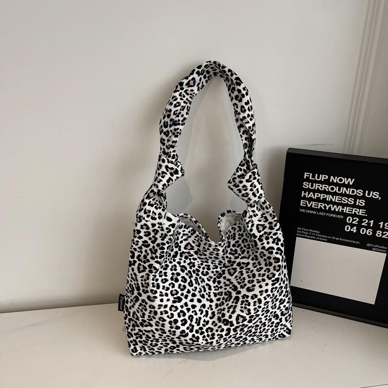 Women's Bag Leopard Print Shoulder Bag Underarm Bag Large Capacity Tote Bag
