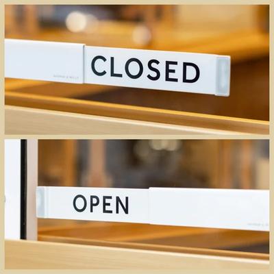 Sliding Display Open/Close Sign For Shop Entryway Weather-Resistant Window Reminder Sturdy Easy Reading Notice Board For Office