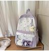 Schoolbag Korean ins new high-value fresh and sweet contrasting polka dot backpack junior high school students lightweight spring outing backpack