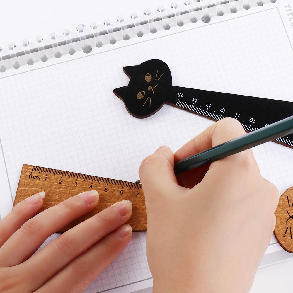 Cartoon Cat Cute for School Office Home Straight Ruler Drawing Ruler Student Tools Sewing Ruler