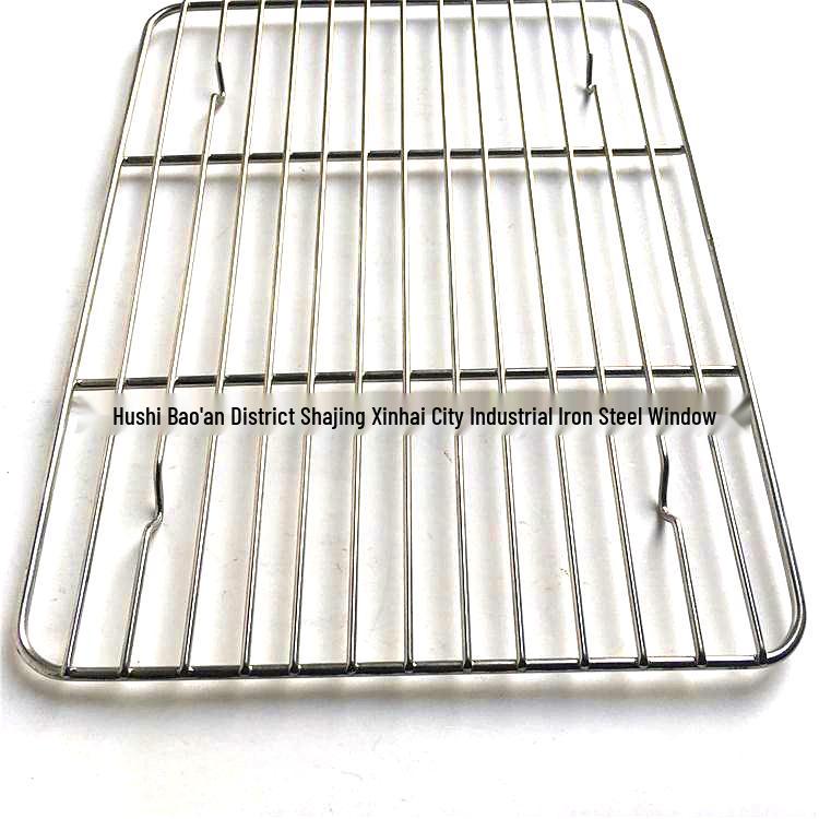 Square BBQ Grill Net: Stainless Steel Roasting Pan, Smoked Meat Grate, Baking Sheet & Oil Draining Rack for Outdoor Use