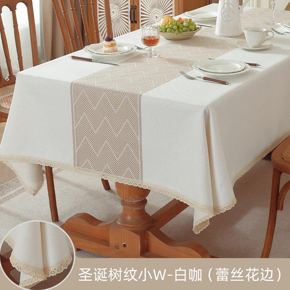 Explosive Thickened Imitation Cotton And Linen Dining Table Cloth Lace Household Square Wear-Resistant Manufacturer Spot