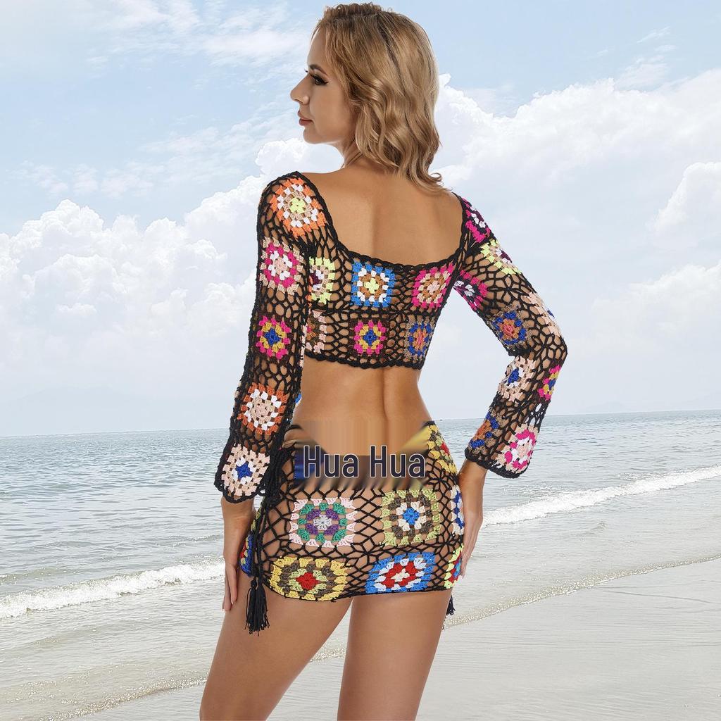 Handmade Crochet Bikini & Mini Skirt Set