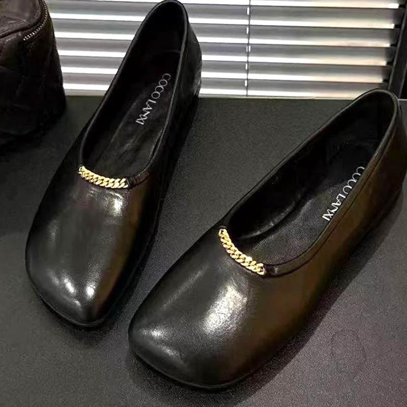 Fashion Women Flats Shoes Platform Shallow Shoes Fashion Dress Loafers Shoes Sport Woman Sneakers 2025 Spring Trend Chain Mujer Zapatos
