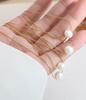 Exquisite Minimalist Freshwater Pearl Pendant Necklace, 18K Gold-Plated Titanium Steel Clavicle Chain