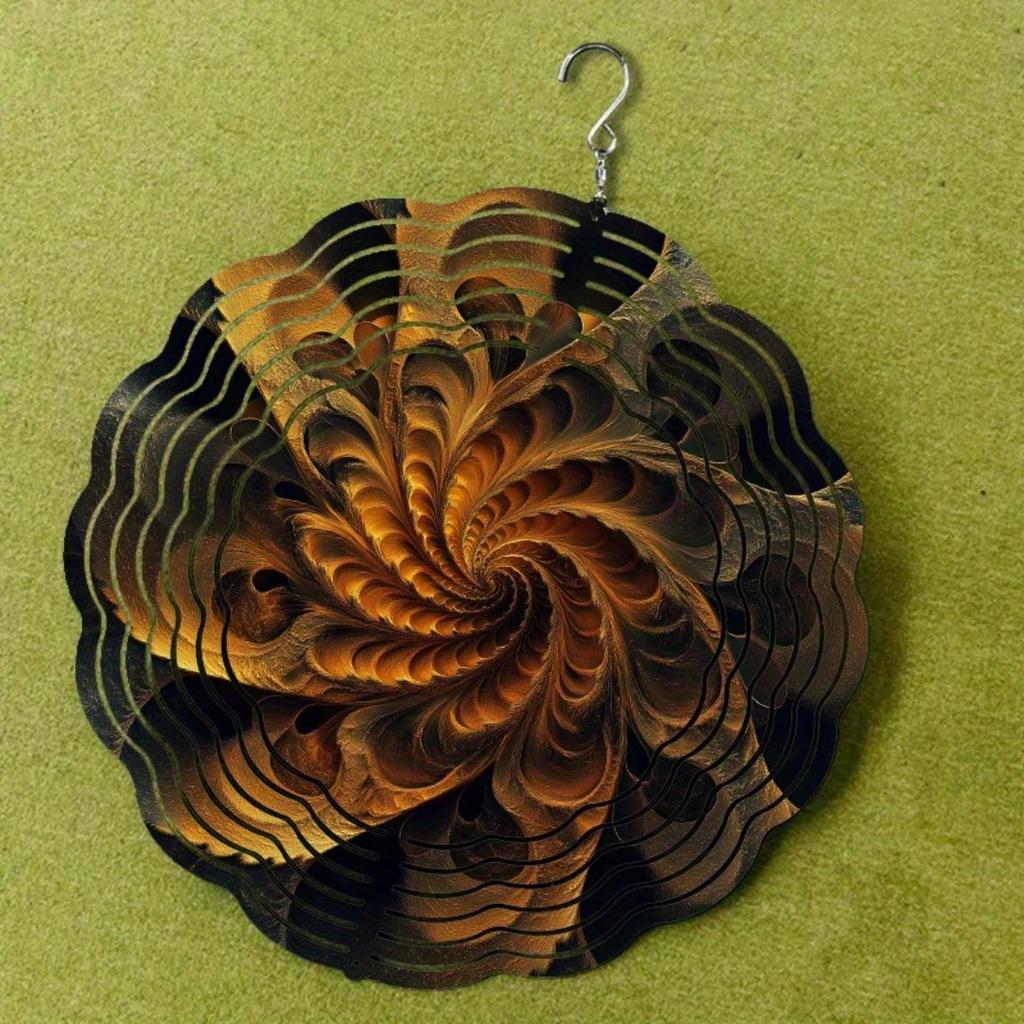 360 Degree Hanging Hook 10 Inch Metal Wind Chime Vibrant Abstract Design Durable Garden Decor Perfect Gift for Friends and Family Outdoor Patio Decor