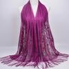 Women Chiffon Prayer Shawl Solid Color Versatile Turban Beach Towel