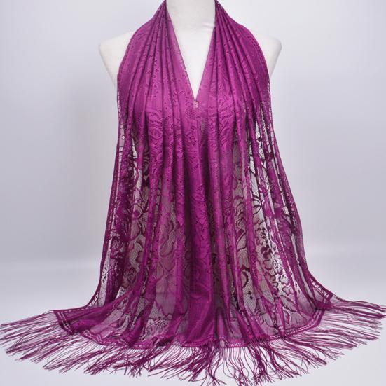 Women Chiffon Prayer Shawl Solid Color Versatile Turban Beach Towel