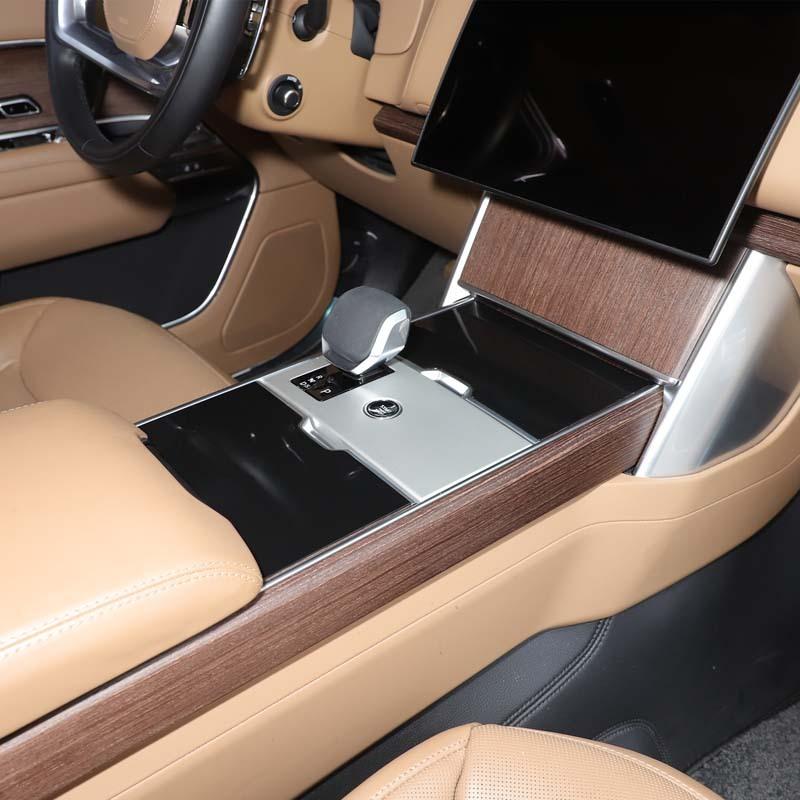 ABS Carbon Fiber For Range Rover Vogue L460 -25 Central Control Water Cup Holder Decoration Panel Cover Trim Car Accessories