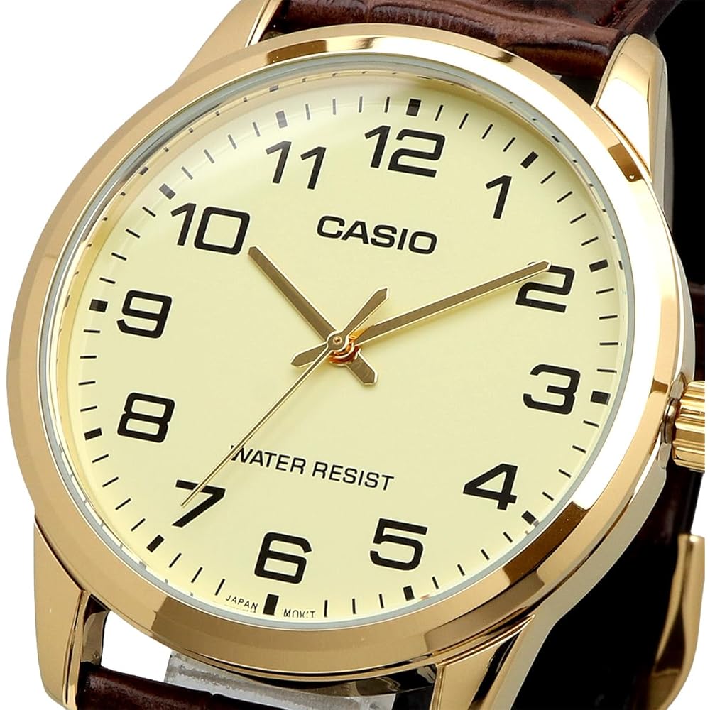 Casio MTP-V001GL-9B Analog Quartz Men's Watch Gold Cream Yellow Casual Style