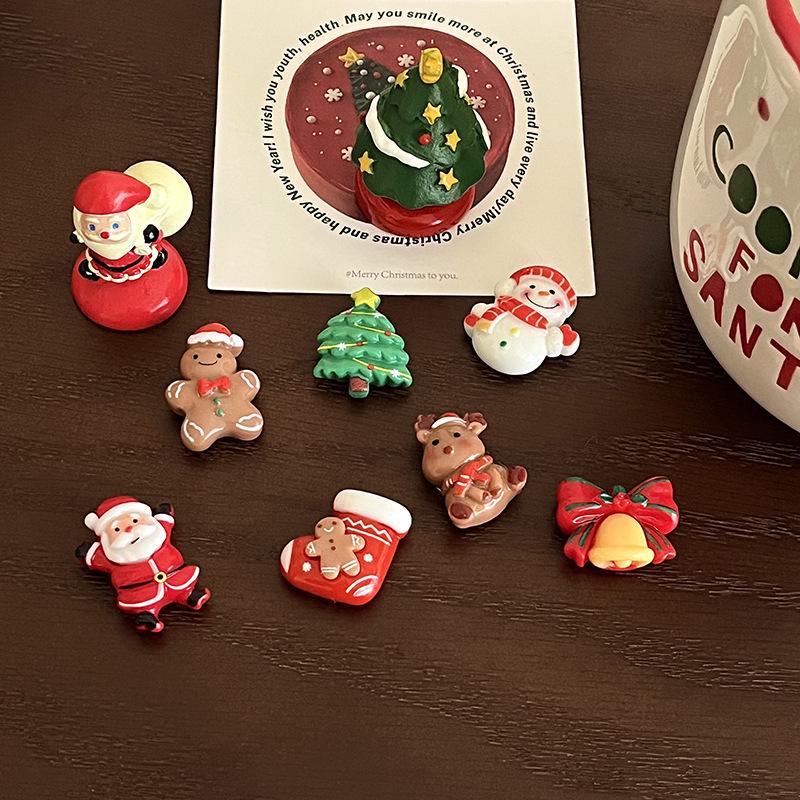 Christmas Themed Magnetic Fridge Stickers - Santa and Snowman Patterns