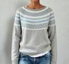 European & American Chunky Knit Jacquard Women's Sweater - Acrylic, Thickened for Autumn/Winter  