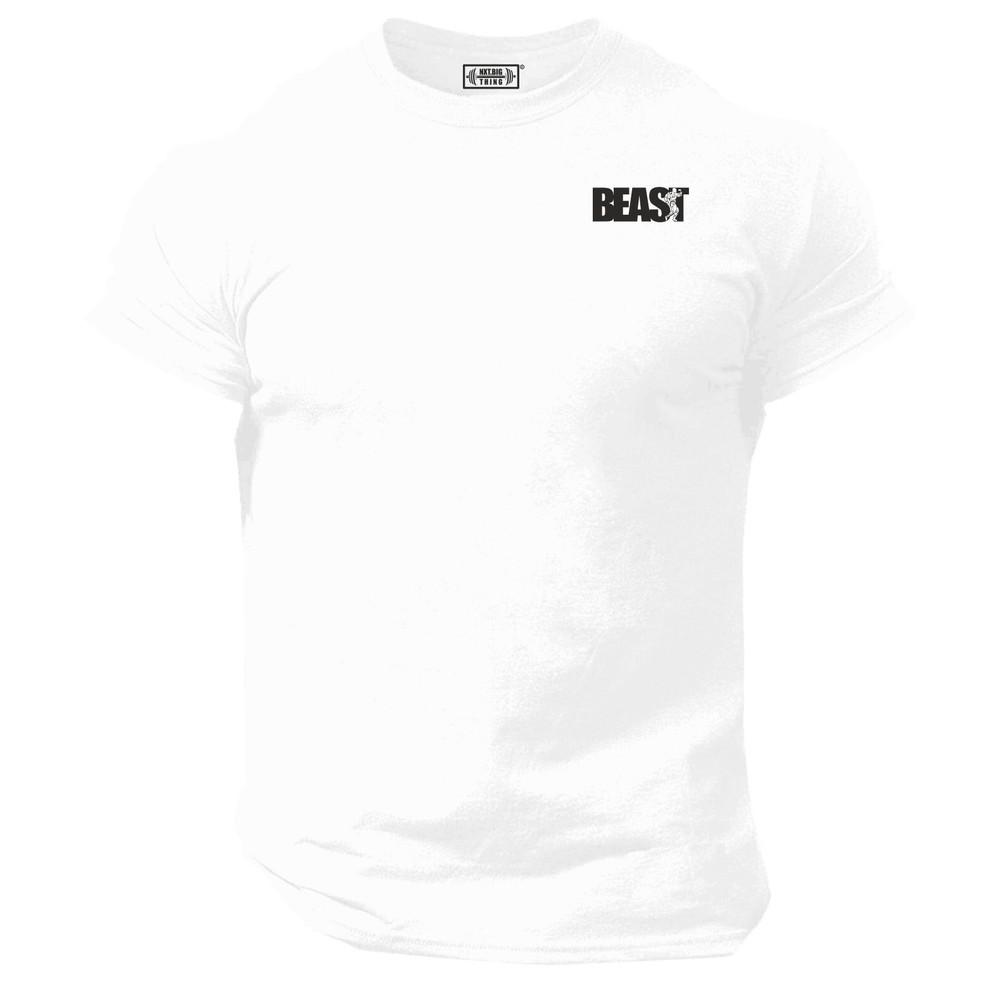Maglietta Beast Tasca Abbigliamento Palestra Muscoli Bodybuilding Allenamento Workout Mma Top