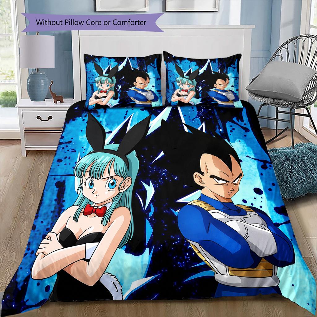 Dragon Ball Art Bedding Set, 1 Duvet Cover & 2 Pillowcases, Home Decor, Perfect Gift for Dragon Ball Fans