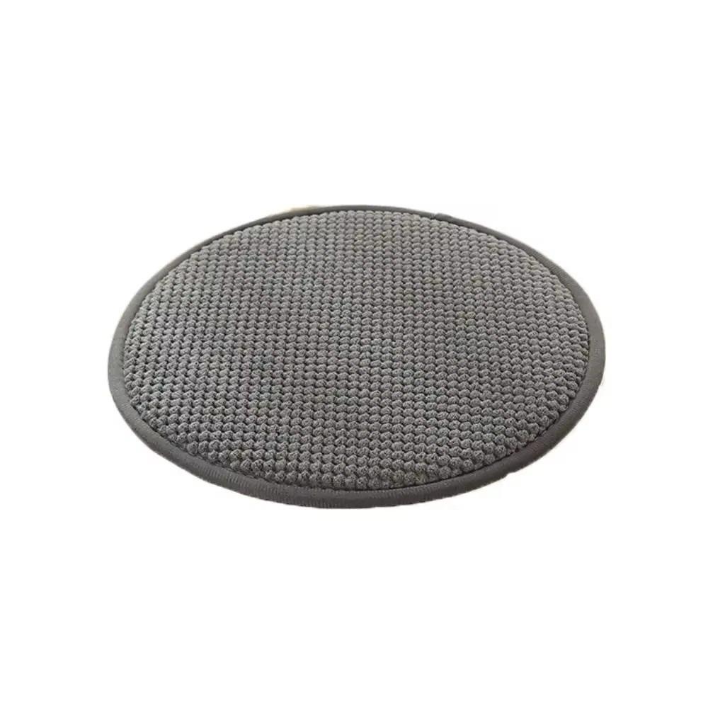 Cozy 25/35cm Seat Pad Solid Color Non-slip Chair Cushion Thick Warm Round Cushion Winter Season