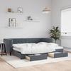 VidaXL Daybed with Trundle Bed and Drawers, Sofa Bed with Storage, Guest Bed, Bedroom Living Room Furniture, Modern, 3196740