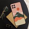 Cat Mount Fuji Japan Landscape For Samsung Galaxy M16 M06 M12 M13 M14 M15 M35 M55 M34 M54 M33 M53 M21 M31 M11 M32 M52 Case