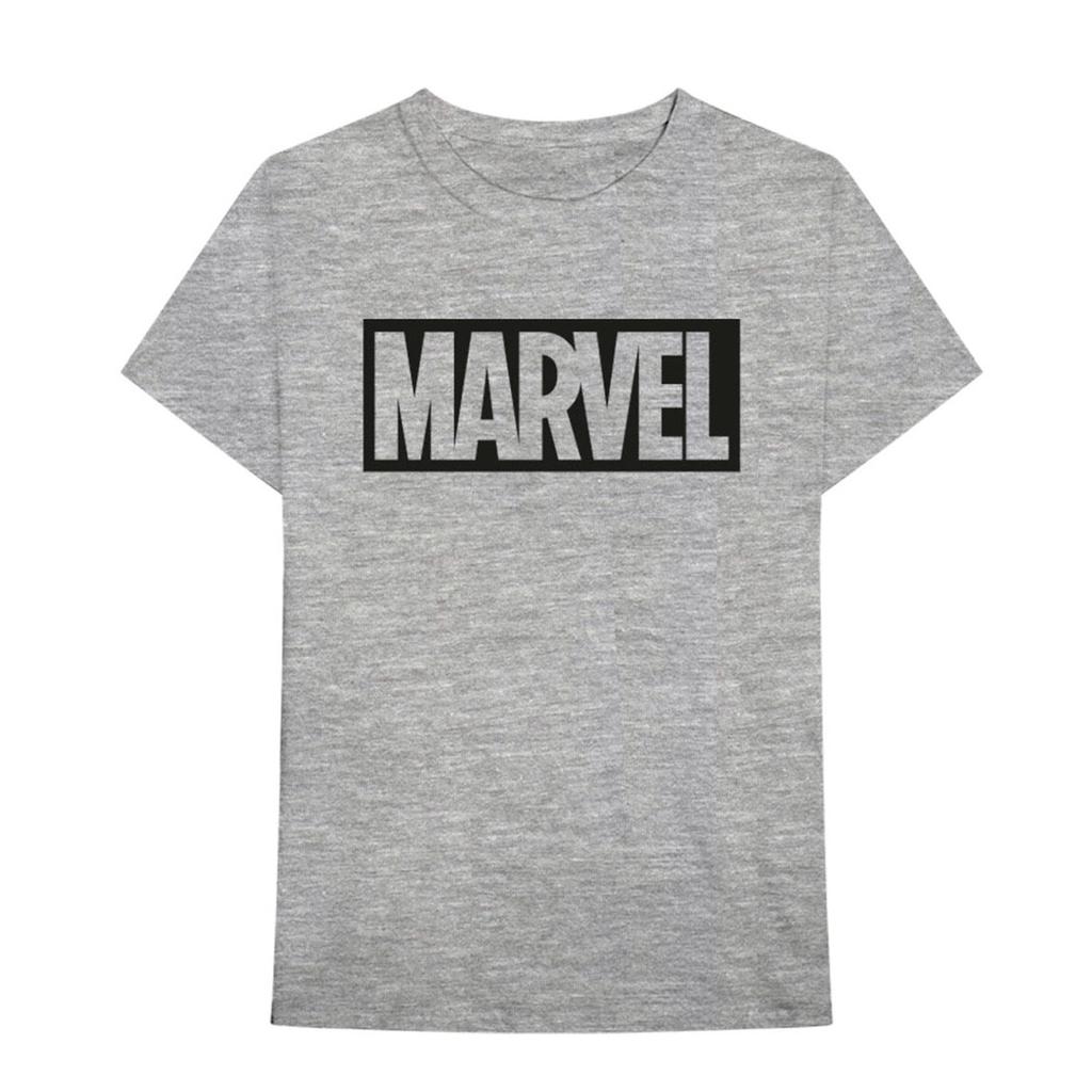 Marvel Comics 'Box Logo' (Grey) T-Shirt