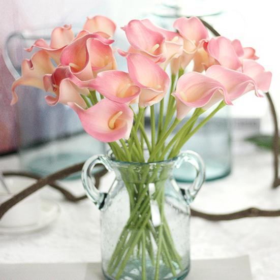 Bouquet de mariée en fleurs de lys Calla artificielles, 1 pièce, toucher réel, décoration de mariage et de maison