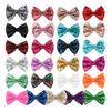 Hairpin Safety Rounded Corner Clip with Burr-Free Metal Spring Bow Shape Shiny Sequin Decoration Hairpin Children Sparkling Hair Accessory