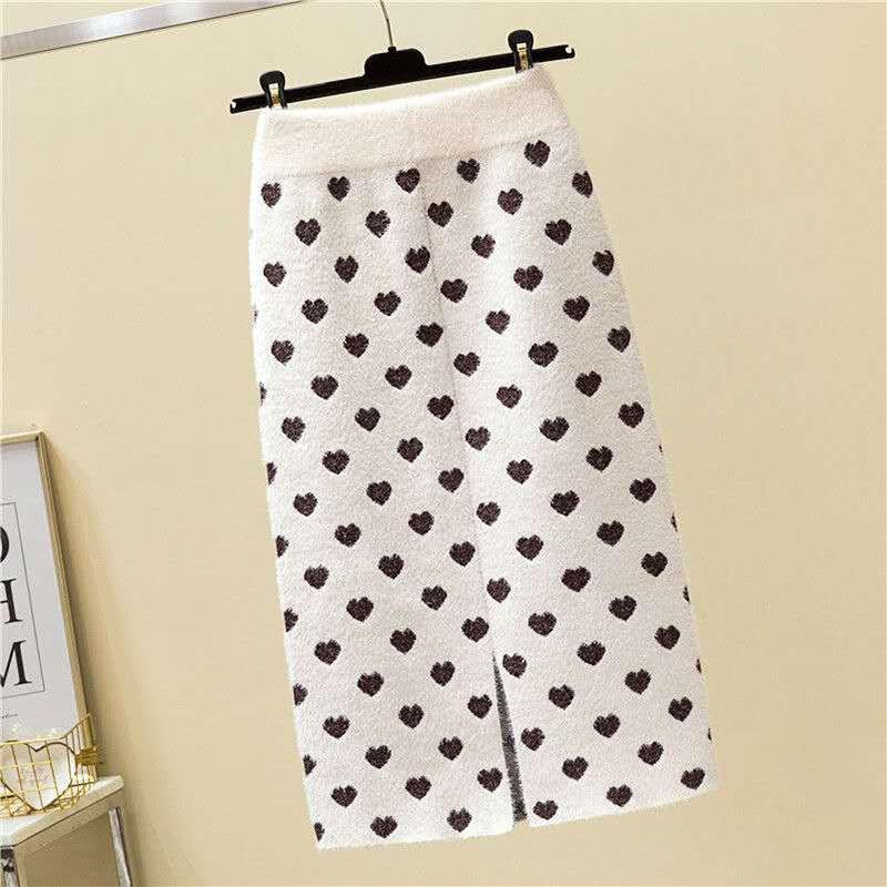 Fustă Midi Tricotată Groasă Supradimensionată Impermeabilă Fleece de Nurcă Toamnă/Iarnă Fustă Pachet pe Șold