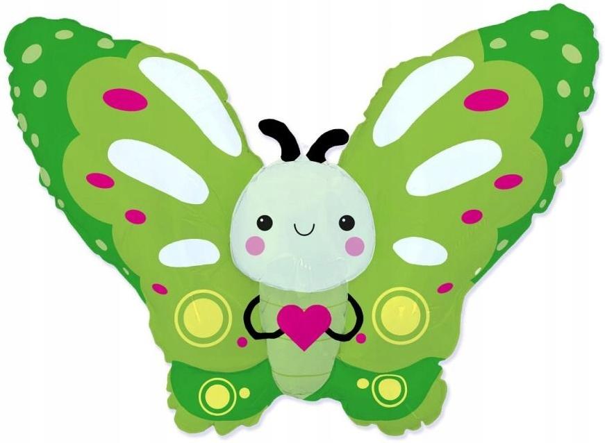 Butterfly Foil Balloon Green Meadow Spring Birthday Decoration