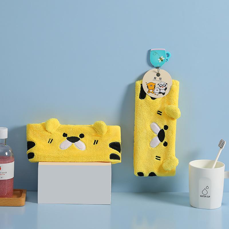 Cartoon Beerus Coral Fleece Hair Band, Anti-slip Washbasin and Face Wash Women's Hair Band, Embroidered Headband