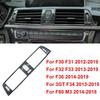Carbon Fiber Style Car Console Air Conditioning Vent Cover Trim Frame Sticker For BMW F30 F31 F32 F33 F36 3GT F34 Glossy Black