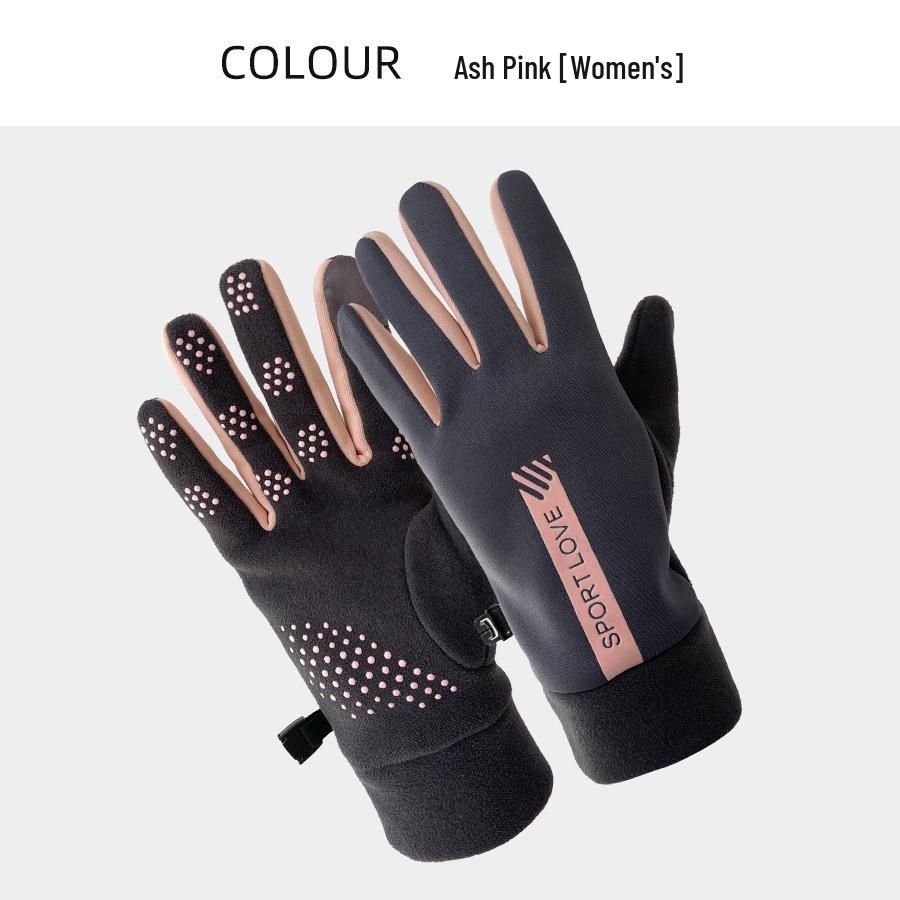Breathable, Thickened Fleece-Lined Touchscreen Cycling Gloves - Non-Slip, UV Protection for Outdoor Autumn and Winter Sports