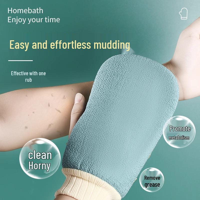 Neuankömmling Peelinghandtuch 3-teiliges Set: Badetuch, Rückenbürste und Handschuhe für Tiefenreinigung