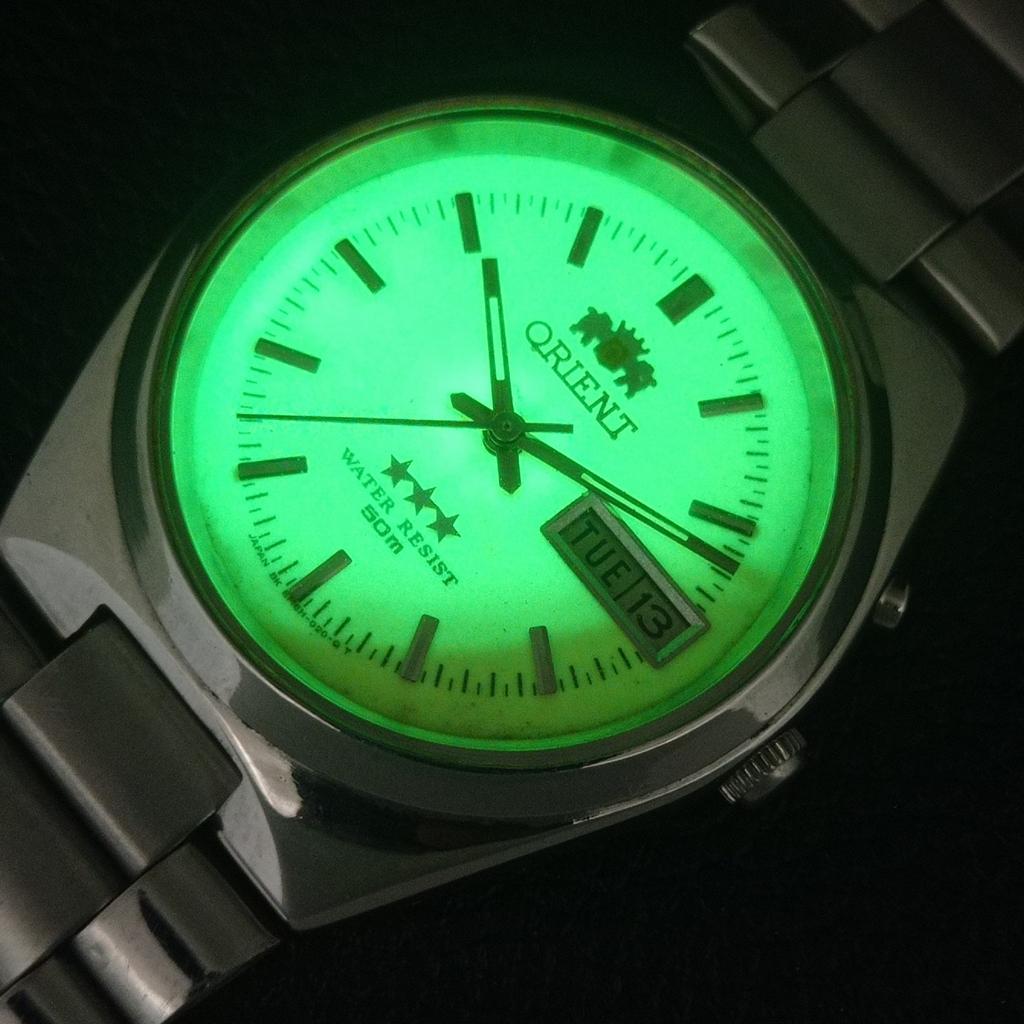 GENUINE VINTAGE ORIENT AUTOMATIC 46943 JAPAN MENS ORIGINAL DIAL WATCH a703483-1 R213c-a703483