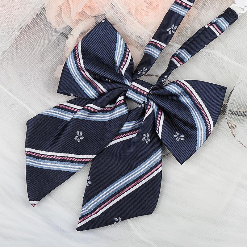 Jk Japanese Plaid Korean Version Of Collar Flower Graduate Female Collar Flower College Wind Streamer Jk Bow Shirt Accessories Sailor Suit