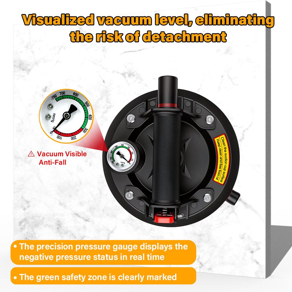 Heavy Duty 8 Inch Vacuum Suction Cup 250 Kg Carrying Capacity Manual Lifting Lifter for Granite Tile Glass