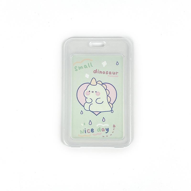Ins Cute Transparent Lanyard Card Cover Student Bus Cards Case Cartoon Work Card Covers Credit Card Holder Id Holder with Rope