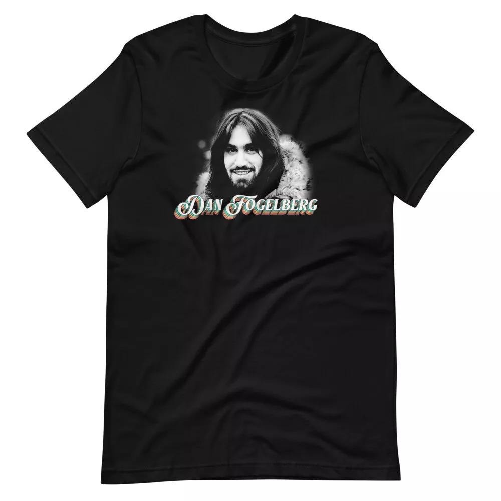 DAN FOGELBERG Fan Art Black Graphic Tee Short-Sleeve Unisex T-Shirt S