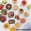 2/5pcs Simulated Food Fridge Magnets Resin Painted Magnet Noodles Ribs Pot Cute Magnets for Refrigerator Retro Magnetic.