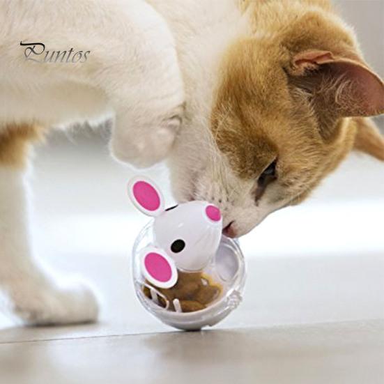 Cat Treat Dispenser Toy Large Capacity Transparent Design Mouse Shape Cat Interactive Toy Food Dispenser Treat Toy
