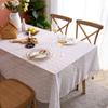 French Pastoral Lace Tablecloth Brocade Cotton Hollow Photo White Flower Coffee Table Tablecloth Table Cloth