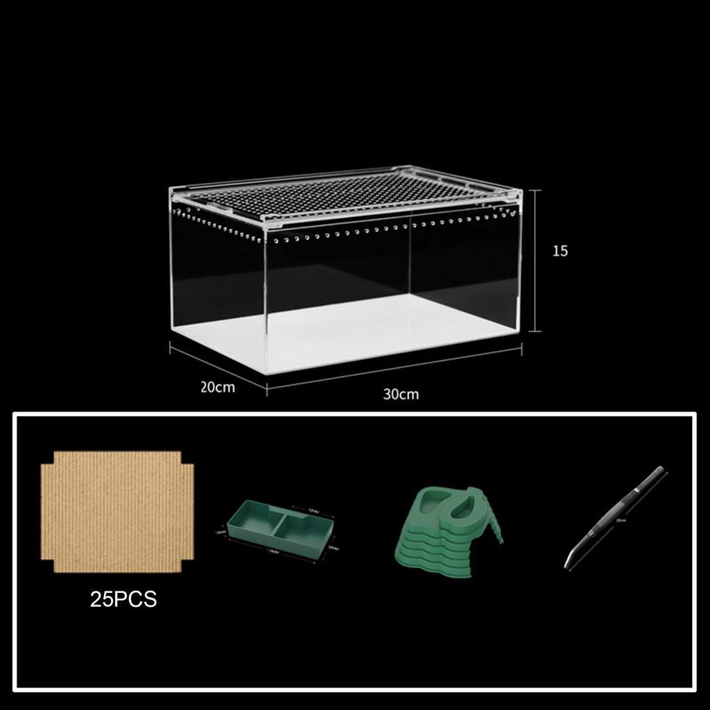 Reptile Breeding Box Animal Habitat Cage Professional Portable Tank Container for Turtle