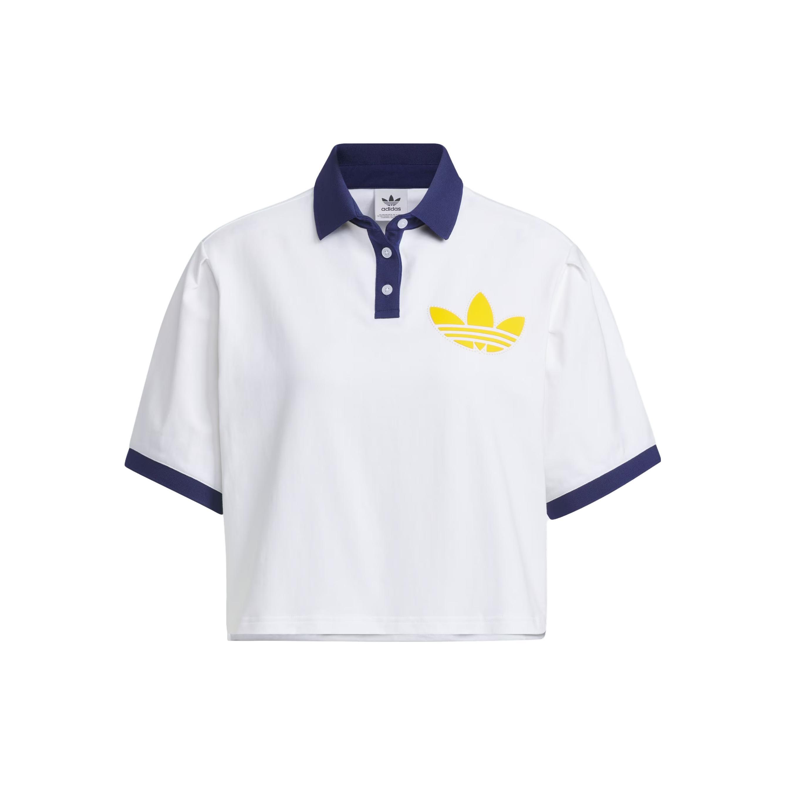 (WMNS) adidas originals Varct Polo Shirt  White Navy  Women s IU4768 XL