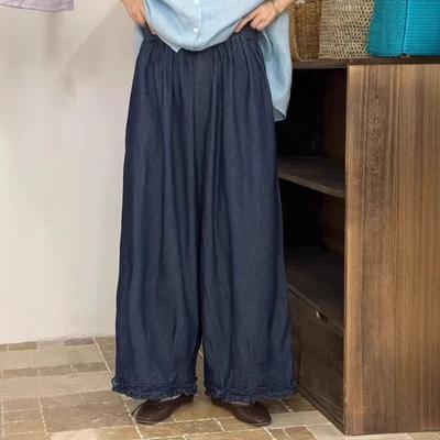Jeans da Donna Estivi Fungo Giapponese Bordo Sottile Vita Alta Vita Elastica Pantaloni Corti