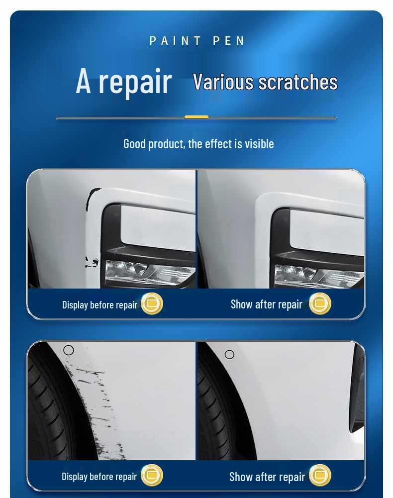 CRV Crystal White Pearl & Black Touch-Up Paint Pen for Car Scratches